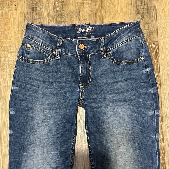 Wrangler Retro Mae Boot Cut Mid Rise Jeans 5x32 Stretch Western Denim Faded Boho - Picture 2 of 9